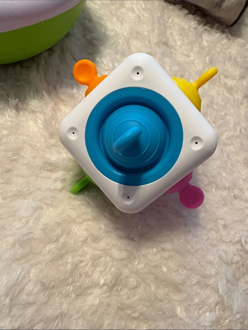 Fat Brain Toys Set of 3 Dimpl, SpinnyPins and Tugl Cube